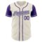 Custom Cream Gray-Purple Authentic Two Tone Baseball Jersey