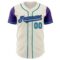 Custom Cream Purple-Teal Authentic Two Tone Baseball Jersey
