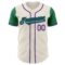 Custom Cream Kelly Green-Purple Authentic Two Tone Baseball Jersey