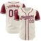 Custom Cream Crimson White-Gray Authentic Two Tone Baseball Jersey