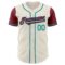 Custom Cream Crimson-Teal Authentic Two Tone Baseball Jersey