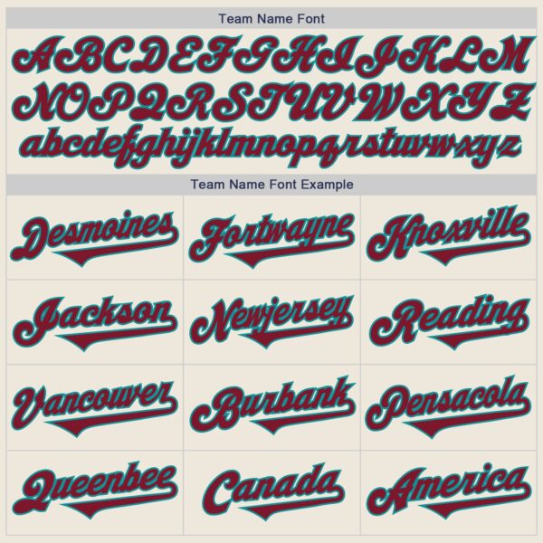 Custom Cream Crimson-Teal Authentic Two Tone Baseball Jersey