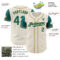 Custom Cream Teal-Old Gold Authentic Two Tone Baseball Jersey