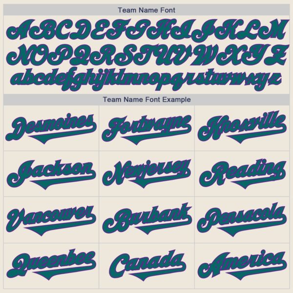 Custom Cream Teal-Purple Authentic Two Tone Baseball Jersey