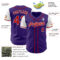Custom Purple Red-White Authentic Two Tone Baseball Jersey