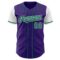 Custom Purple Kelly Green-White Authentic Two Tone Baseball Jersey