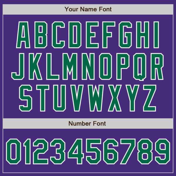 Custom Purple Kelly Green-White Authentic Two Tone Baseball Jersey