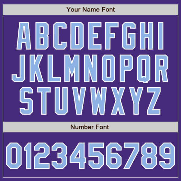 Custom Purple Light Blue-White Authentic Two Tone Baseball Jersey