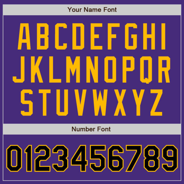 Custom Purple Black-Gold Authentic Two Tone Baseball Jersey