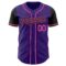 Custom Purple Black-Pink Authentic Two Tone Baseball Jersey