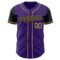 Custom Purple Black-Old Gold Authentic Two Tone Baseball Jersey