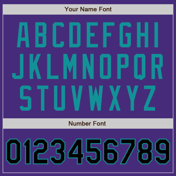 Custom Purple Black-Teal Authentic Two Tone Baseball Jersey