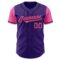 Custom Purple Pink-Black Authentic Two Tone Baseball Jersey