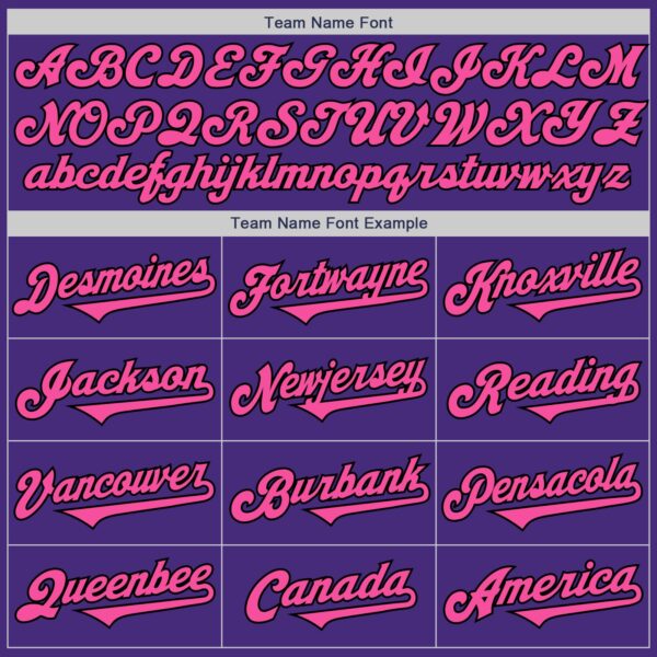 Custom Purple Pink-Black Authentic Two Tone Baseball Jersey