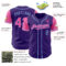 Custom Purple Pink-Light Blue Authentic Two Tone Baseball Jersey
