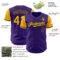 Custom Purple Gold-Black Authentic Two Tone Baseball Jersey
