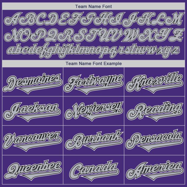 Custom Purple Gray-Black Authentic Two Tone Baseball Jersey