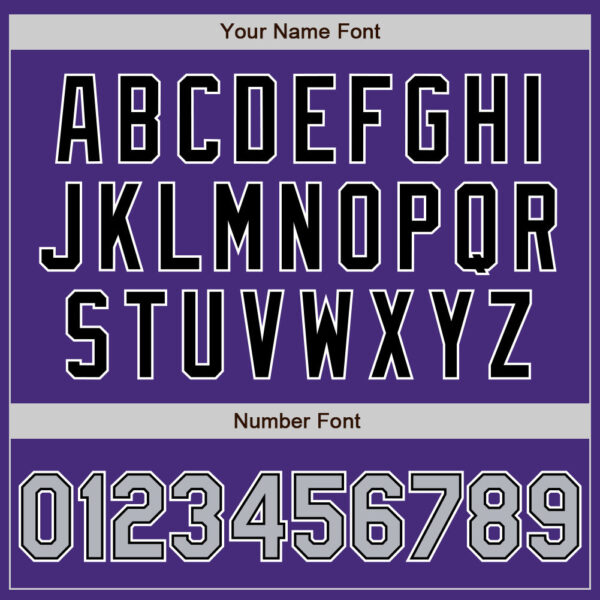 Custom Purple Gray-Black Authentic Two Tone Baseball Jersey