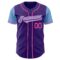 Custom Purple Light Blue-Pink Authentic Two Tone Baseball Jersey