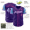 Custom Purple Light Blue-Pink Authentic Two Tone Baseball Jersey