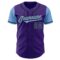 Custom Purple Light Blue-Black Authentic Two Tone Baseball Jersey