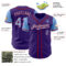 Custom Purple Light Blue-Red Authentic Two Tone Baseball Jersey