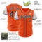 Custom Orange Black-White Authentic Two Tone Baseball Jersey