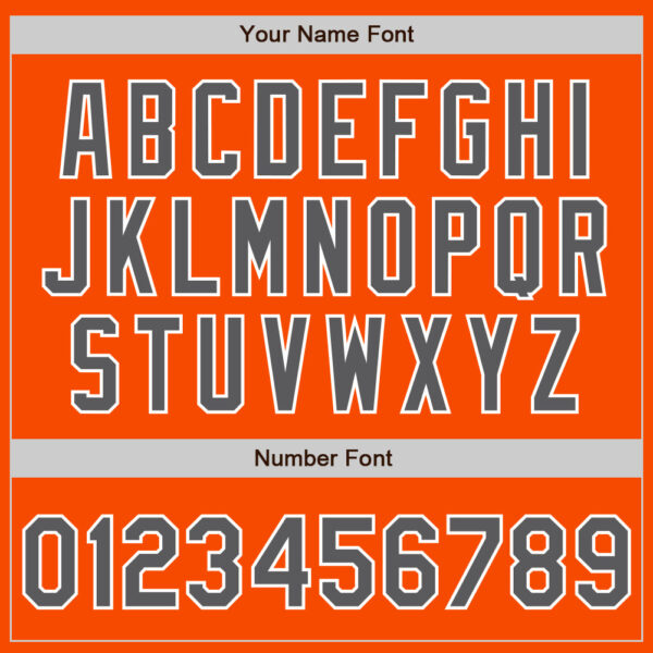 Custom Orange Steel Gray-White Authentic Two Tone Baseball Jersey
