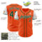 Custom Orange Green-White Authentic Two Tone Baseball Jersey