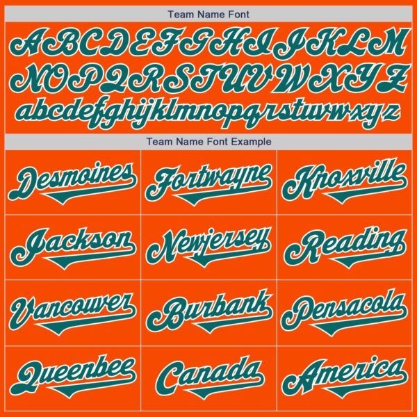 Custom Orange Teal-White Authentic Two Tone Baseball Jersey