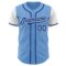 Custom Light Blue Royal-White Authentic Two Tone Baseball Jersey