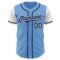 Custom Light Blue Navy-White Authentic Two Tone Baseball Jersey