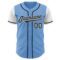 Custom Light Blue Black-White Authentic Two Tone Baseball Jersey