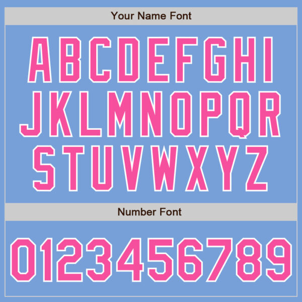 Custom Light Blue Pink-White Authentic Two Tone Baseball Jersey