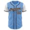 Custom Light Blue Brown-White Authentic Two Tone Baseball Jersey