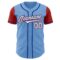 Custom Light Blue Royal-Red Authentic Two Tone Baseball Jersey