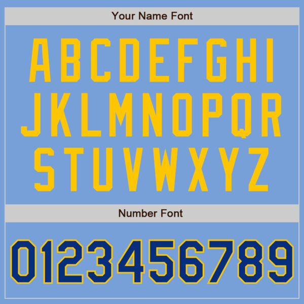 Custom Light Blue Royal-Yellow Authentic Two Tone Baseball Jersey