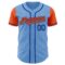 Custom Light Blue Orange-Royal Authentic Two Tone Baseball Jersey