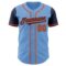 Custom Light Blue Navy-Orange Authentic Two Tone Baseball Jersey