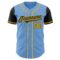 Custom Light Blue Black-Gold Authentic Two Tone Baseball Jersey