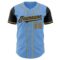 Custom Light Blue Black-Old Gold Authentic Two Tone Baseball Jersey