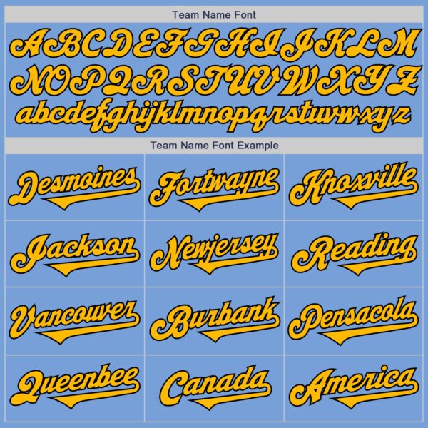 Custom Light Blue Gold-Black Authentic Two Tone Baseball Jersey