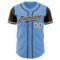 Custom Light Blue Brown-White Authentic Two Tone Baseball Jersey