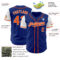 Custom Royal Orange-White Authentic Two Tone Baseball Jersey