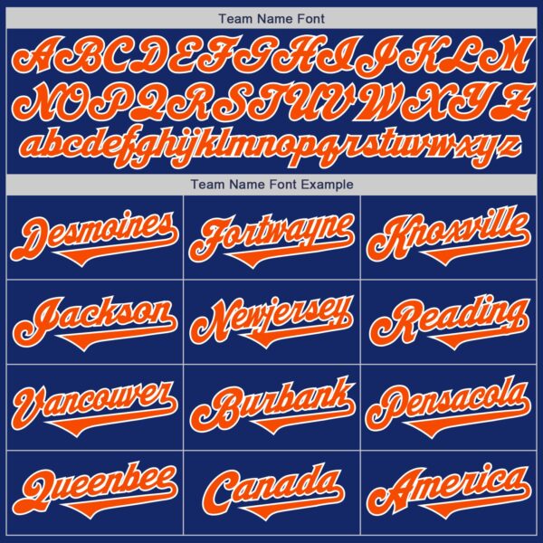 Custom Royal Orange-White Authentic Two Tone Baseball Jersey