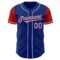 Custom Royal Light Blue-Gold Authentic Two Tone Baseball Jersey