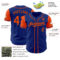 Custom Royal Orange Authentic Two Tone Baseball Jersey
