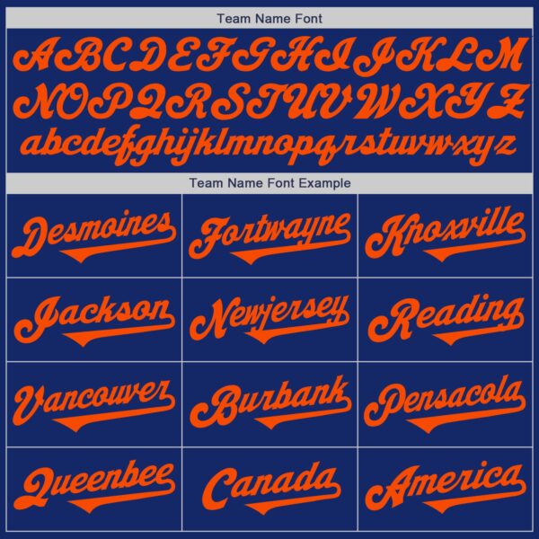 Custom Royal Orange Authentic Two Tone Baseball Jersey