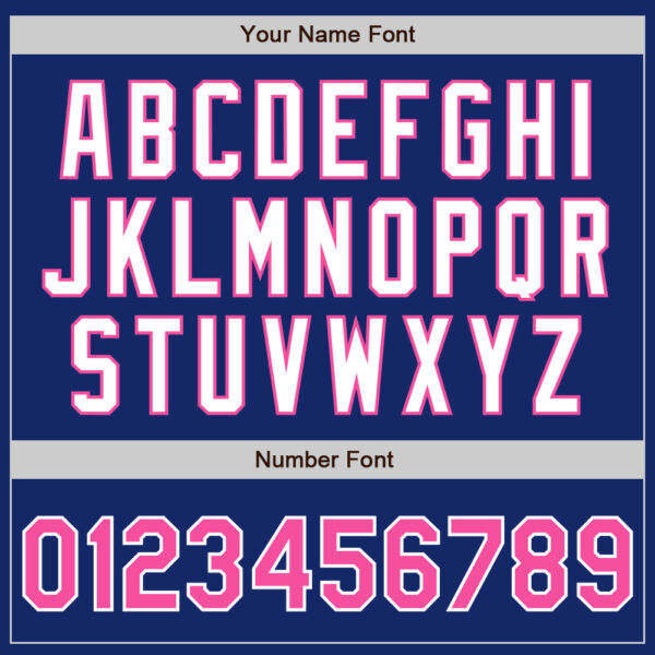 Custom Royal Pink-White Authentic Two Tone Baseball Jersey