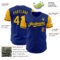 Custom Royal Gold-Black Authentic Two Tone Baseball Jersey